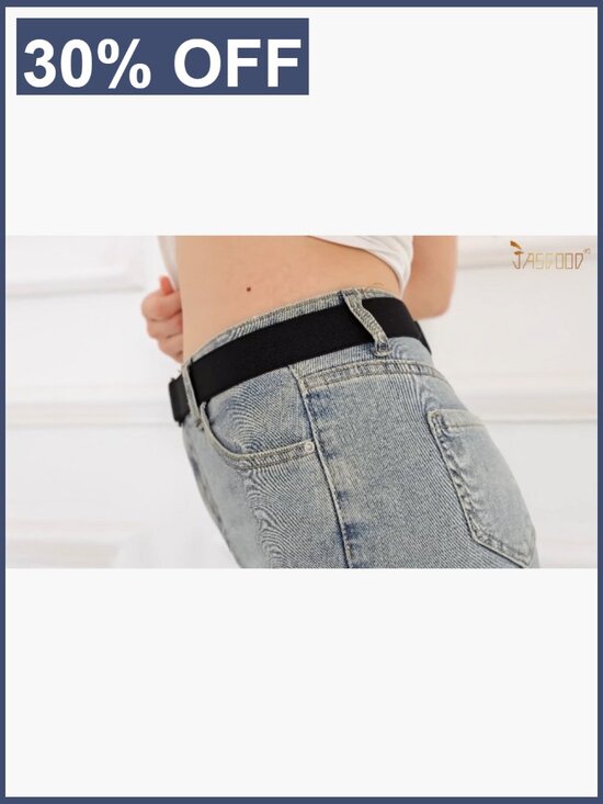 3/4/5/6 Pack No Show Stretch Belts for Women Invisible Elastic Belt for Jeans main image 6